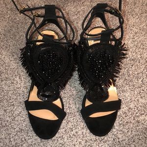 Elisabetta Franchi Black Decorative Pumps